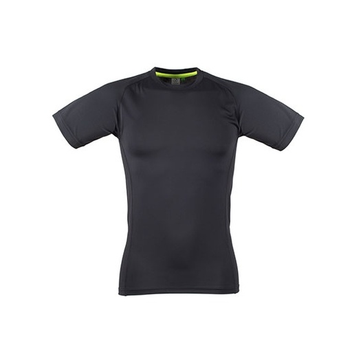 T-Shirt Meski Slim Fit Raglanowy Rekaw Strecz TL515 - Black & Black