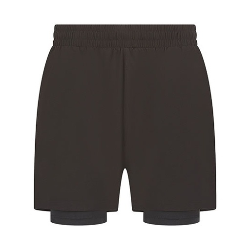 Męskie dwuwarstwowe spodenki sportowe TL615 - Black