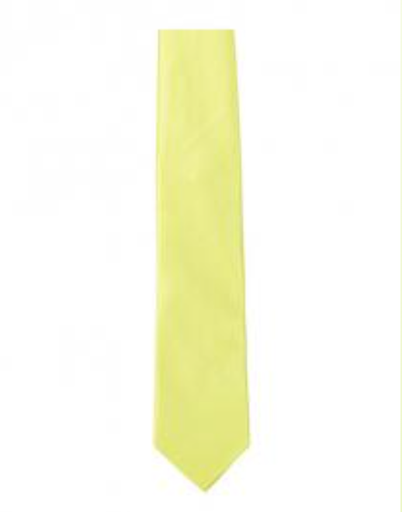 Krawat Gladki Satynowy TT901 - Lemon