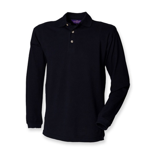 Męska koszulka polo z długim rękawem W105 - Navy
