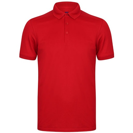 Męskie dopasowane polo stretch W460 - Red