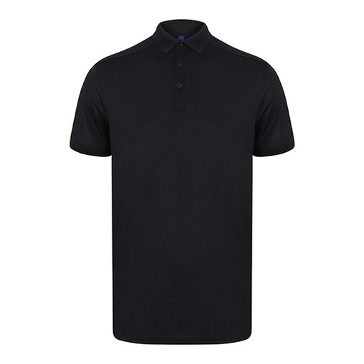 Męskie dopasowane polo stretch W460 - Navy