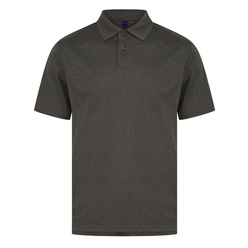 Męska koszulka polo z krótkim rękawem W475 - Heather Charcoal