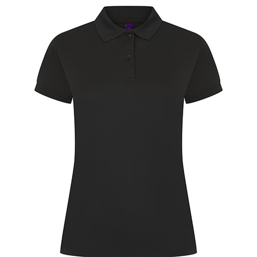 Damska koszulka polo Slim W476 - Black