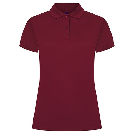 Damska koszulka polo Slim W476 - Burgundy