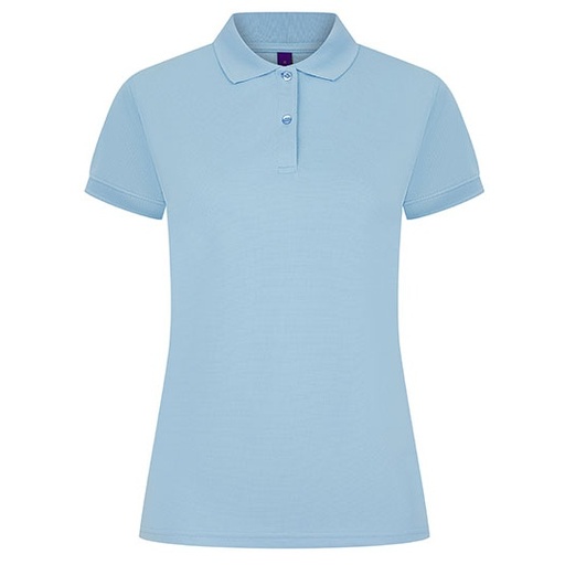 Damska koszulka polo Slim W476 - Light Blue