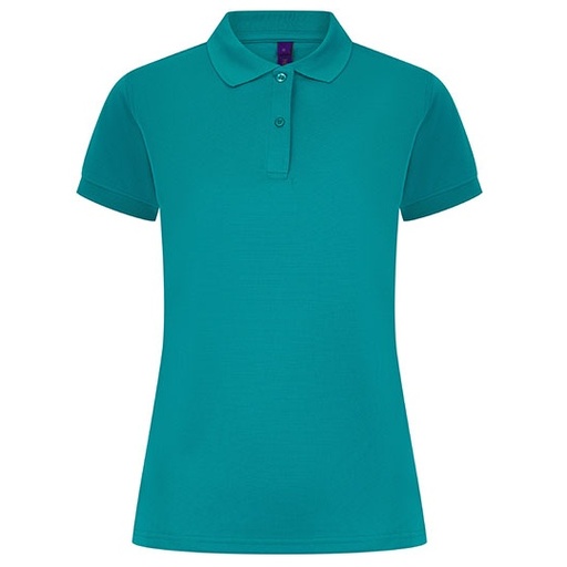 Damska koszulka polo Slim W476 - Bright Jade
