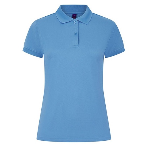 Damska koszulka polo Slim W476 - Mid Blue