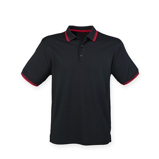 Męska koszulka polo W482 - Black & Red