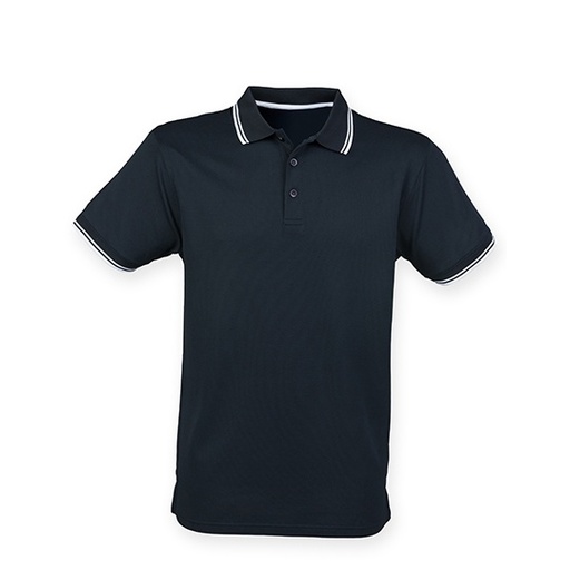 Męska koszulka polo krótki rękaw W482 - Navy & White