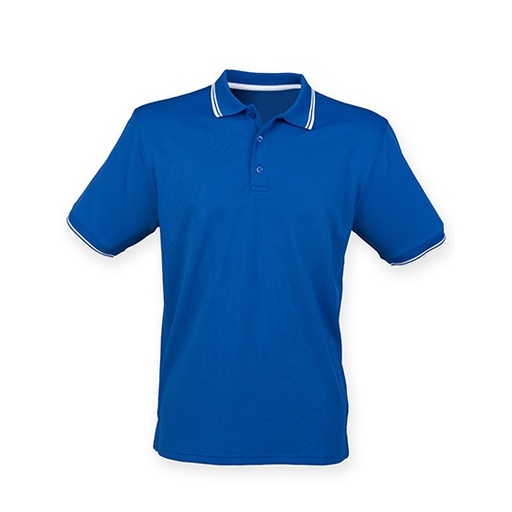 Koszulka Polo Meska Klasyczna Odprowadzajaca Wilgoc W482 - Royal & White