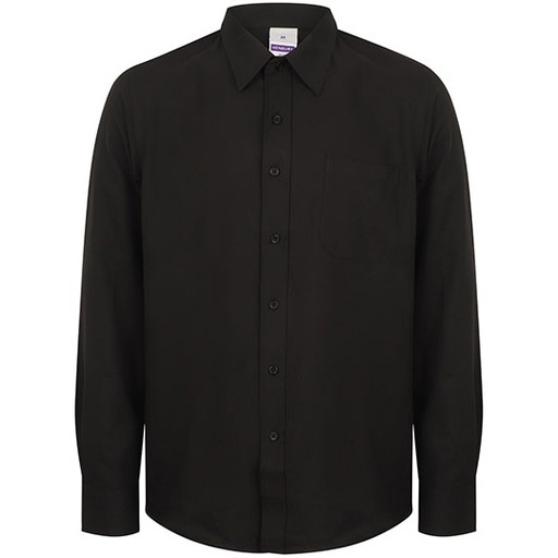 Męska koszula z długim rękawem W590 - Black