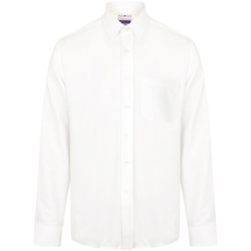 Męska koszula z długim rękawem W590 - White