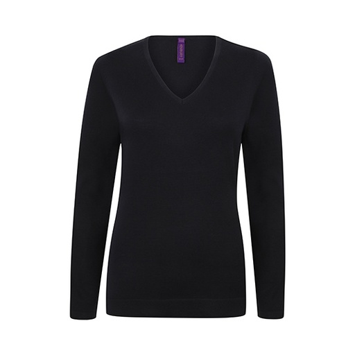 Sweter Damski Klasyczny Bawelna Akryl W721 - Navy