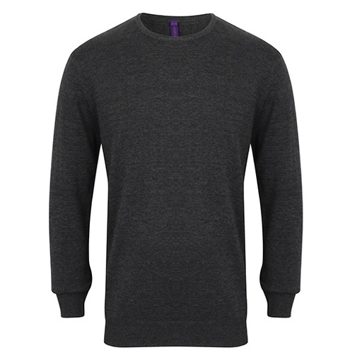 Sweter Meski Klasyczny Dzianinowy W725 - Grey Marl