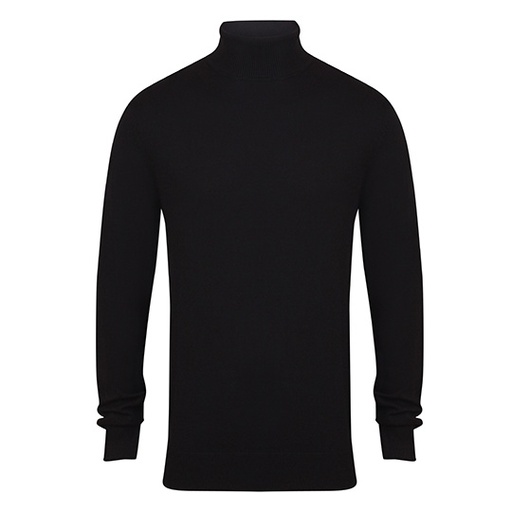 Meski sweter z golfem W727 - Black