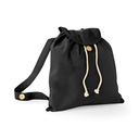 Plecak bawełniany z troczkami 8L - Black