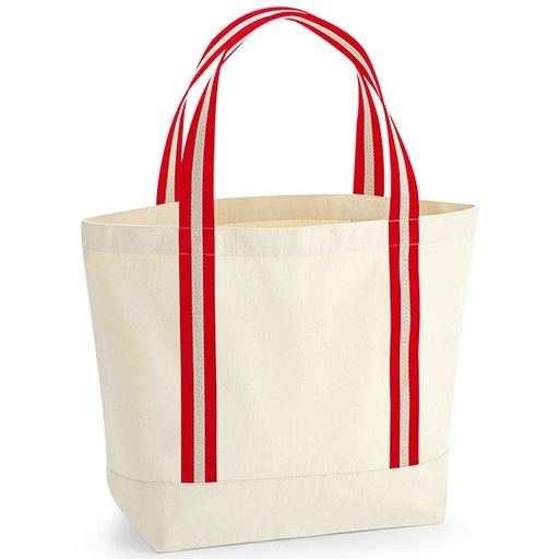 Torba płócienna z bawełny WM690 - Natural & Classic Red