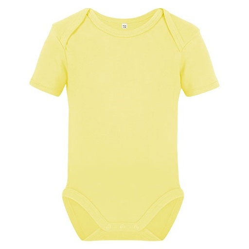 Body Niemowlece Krotki Rekaw Bawelna Organiczna X11120 - Pastel Yellow