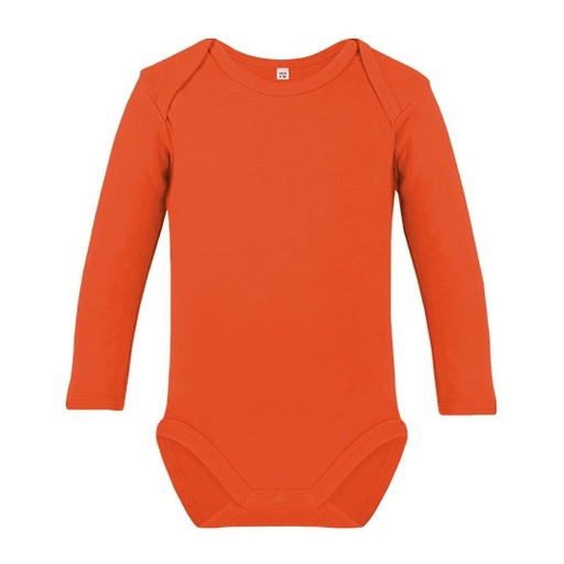 Body Dziecięce Długi Rękaw Bawełna Organiczna Interlock X11420 - Orange