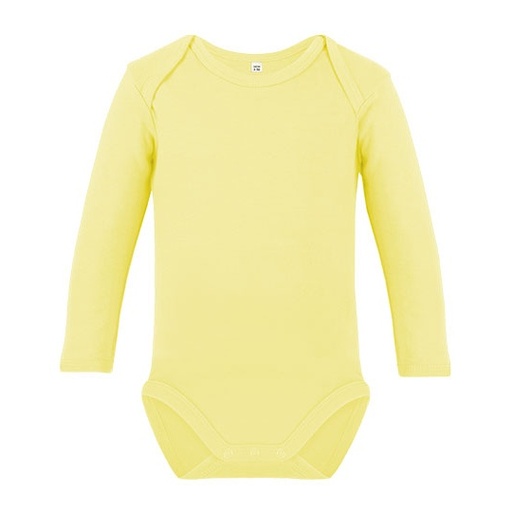 Body Dziecięce Długi Rękaw Bawełna Organiczna Interlock X11420 - Pastel Yellow