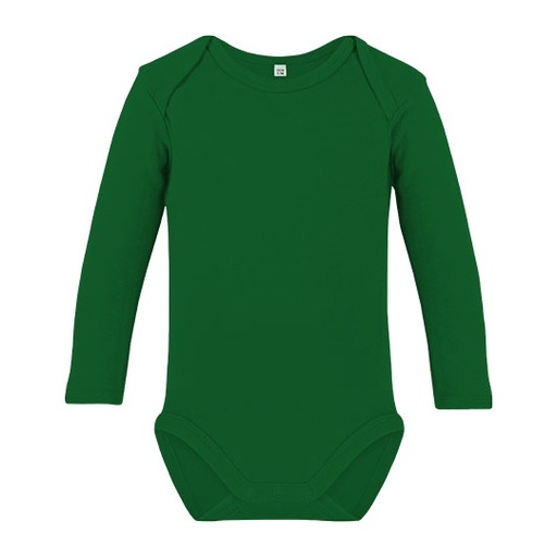 Body Dziecięce Długi Rękaw Bawełna Organiczna Interlock X11420 - Kelly Green