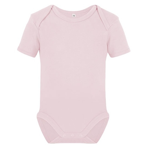Body Niemowlece Krotki Rekaw Bawelniane Organiczne X21120 - Powder Pink