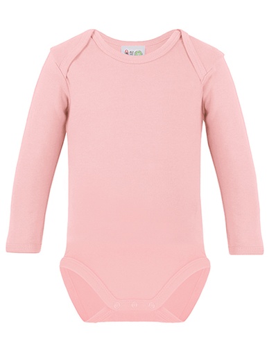Body niemowlęce z długim rękawem X945 - Babypink