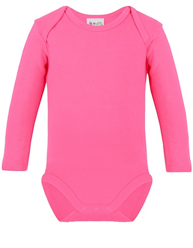 Body niemowlece Dlugi rekaw Bawelna organiczna Interlock X945 - Cherry