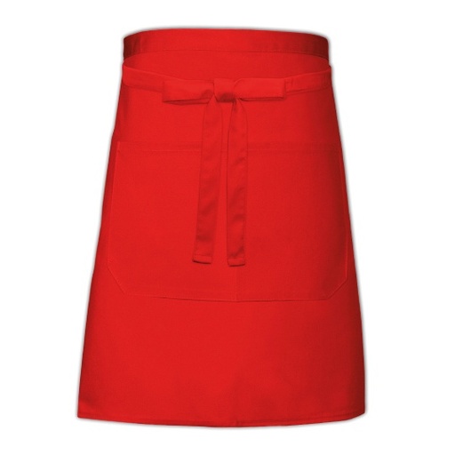[X964T-1000191667] Fartuch Krótki Dekatyzowany Poliester Bawełna X964T - Red