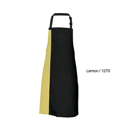 Fartuch kuchenny z regulacją X988 - Black & Lemon (ca. Pantone 127)