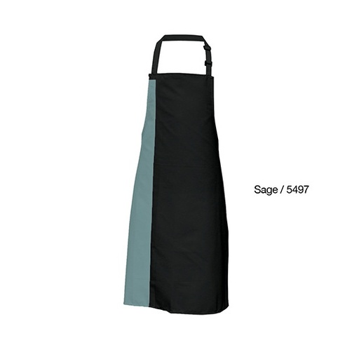 [X988-1000192039] Fartuch kuchenny z regulacją X988 - Black & Sage (ca. Pantone 5497)