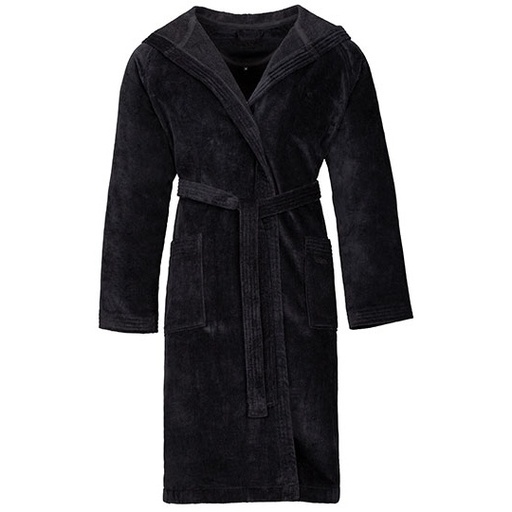 Szlafrok Unisex Welurowy Bawełniany XF400 - Black