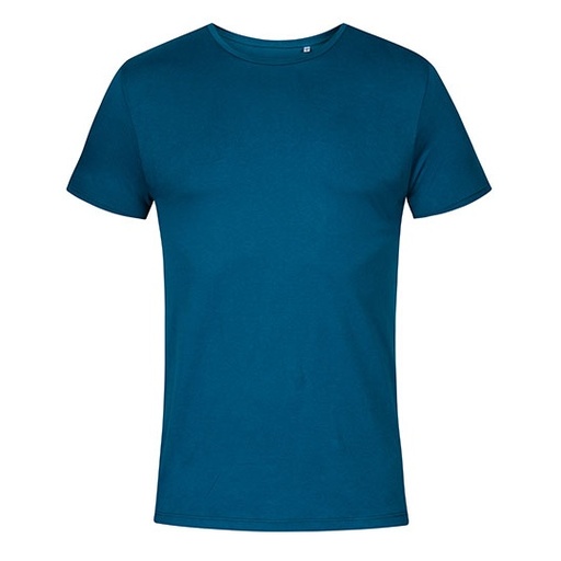T-shirt Męski Slim Bawełna Czesana XO1400 - Petrol