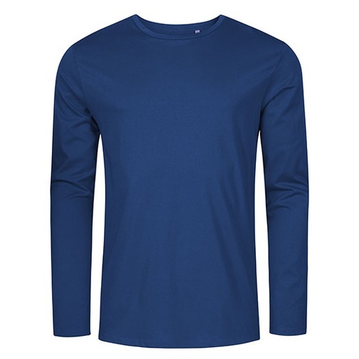 Męski T-shirt Slim z Długim Rękawem XO1465 - French Navy