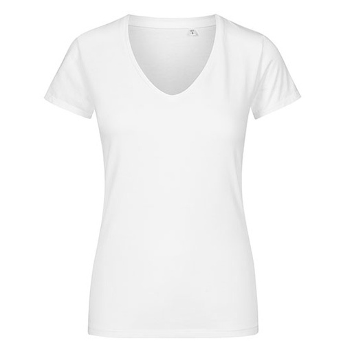Damski T-shirt V-Neck XO1525 - White