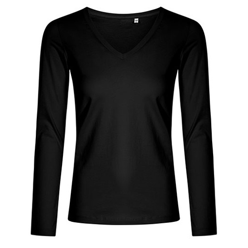 Damski T-shirt V-Neck Slim XO1560 - Black