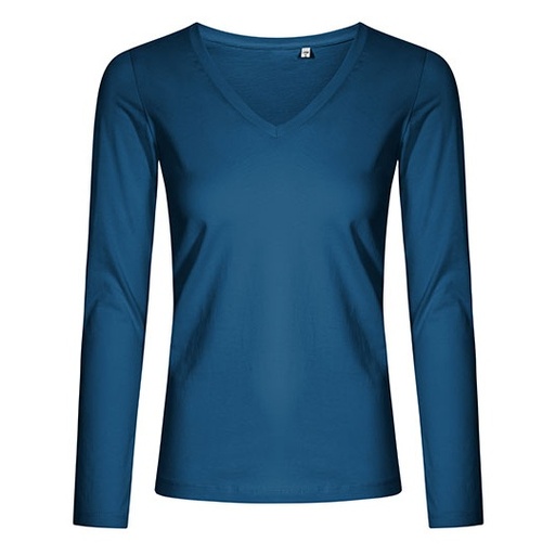 T-shirt Damski Slim Fit Bawelna Czesana XO1560 - Petrol