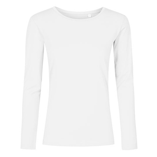 Damska koszulka slim z długim rękawem XO1565 - White