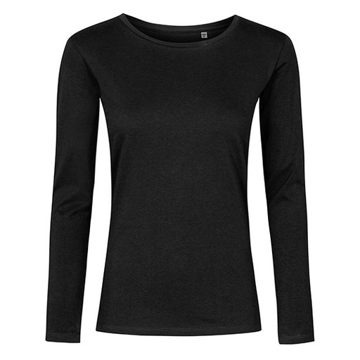 Damska koszulka slim z długim rękawem XO1565 - Black