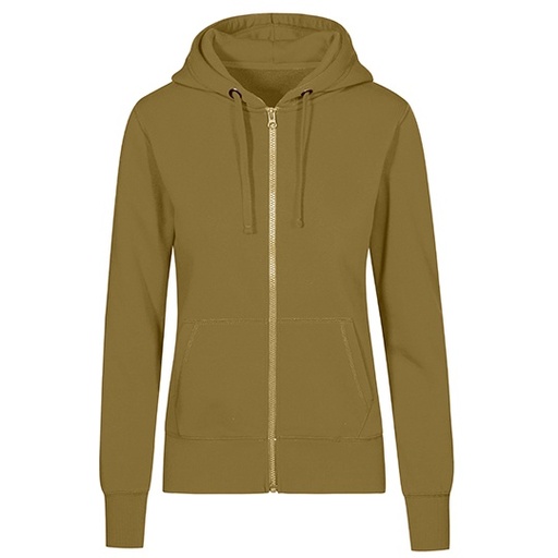 Damska bluza slim z kapturem na zamek XO1751 - Olive