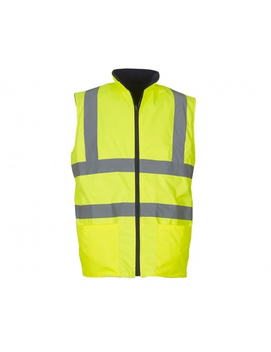 Dwustronna kamizelka polarowa YK008F - Hi-Vis Yellow