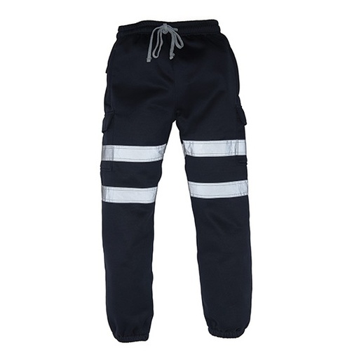 Spodnie Robocze Odblaskowe Poliestrowe ze Sciagaczami YK016T - Navy