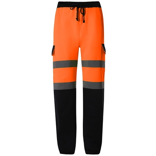 Spodnie robocze z kieszeniami YK016T - Hi-Vis Orange & Navy