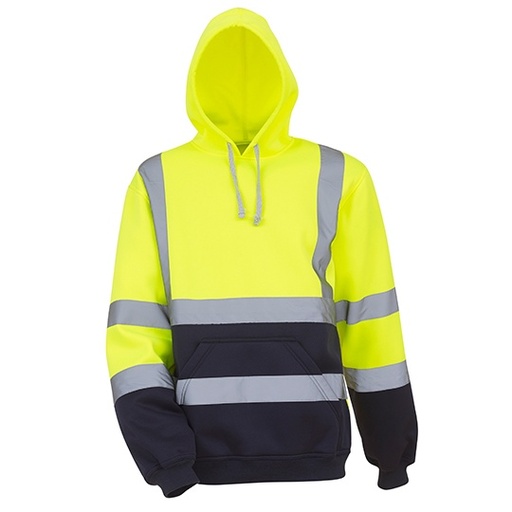 Bluza ostrzegawcza z kapturem YK05 - Hi-Vis Yellow & Navy