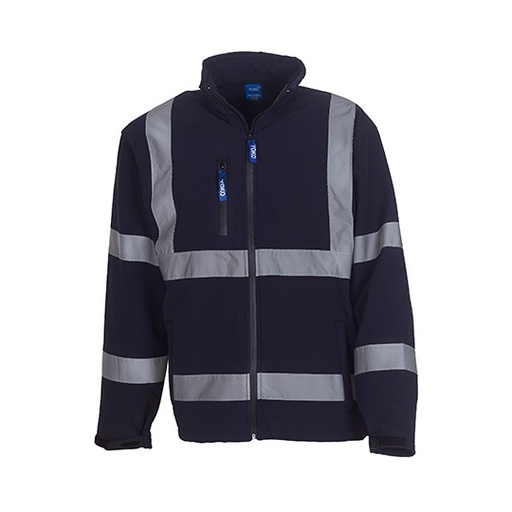 Kurtka Klasyczna Softshell Hi-Vis Wodoodporna Oddychająca YK09 - Navy