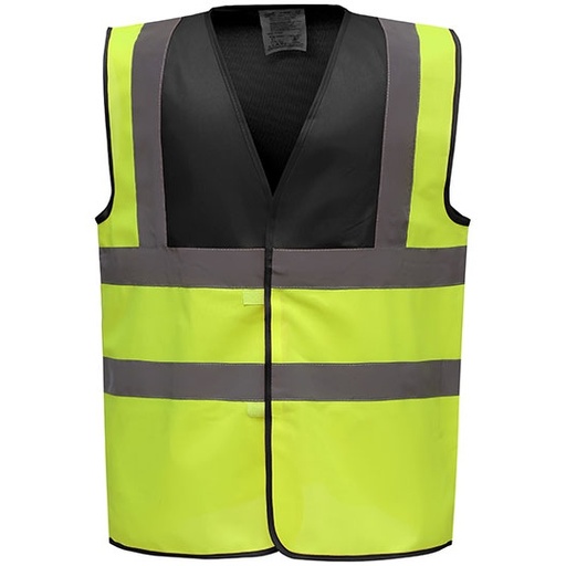 Kamizelka YK100 - Black Yoke & Hi-Vis Yellow