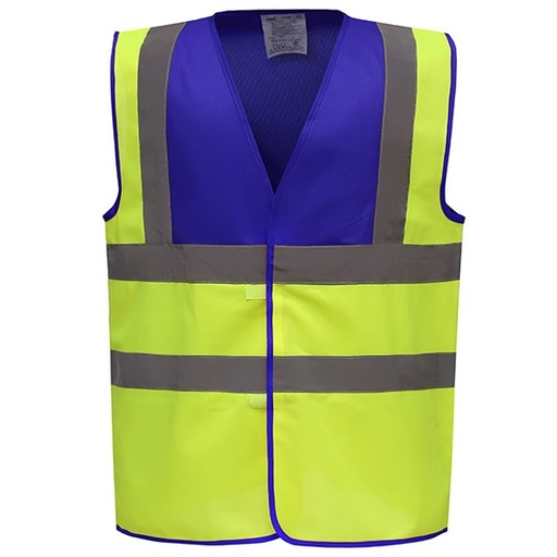 Kamizelka Ostrzegawcza Odblaskowa YK100 - Royal Yoke & Hi-Vis Yellow