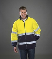Bluza Klasyczna Polar Ostrzegawcza Hi-Vis YK10B - Hi-Vis Yellow & Navy