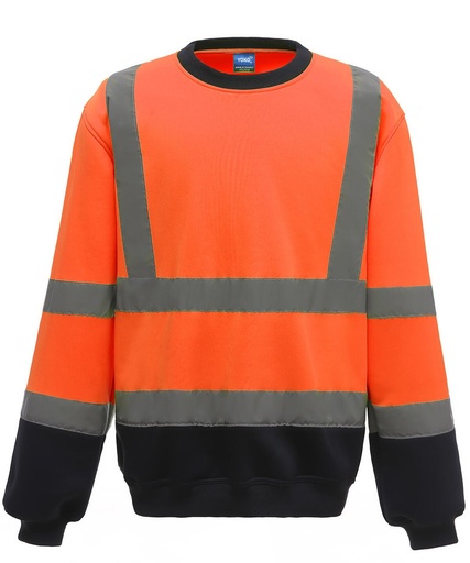 Bluza Klasyczna Ostrzegawcza Poliestrowa YK510 - Hi-Vis Orange & Navy